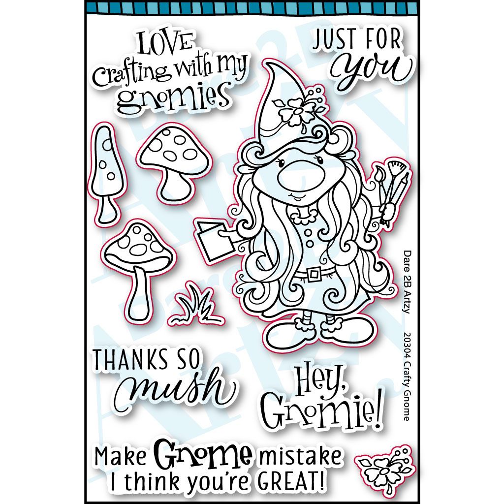 Gnome and Mushroom Stamp Kit