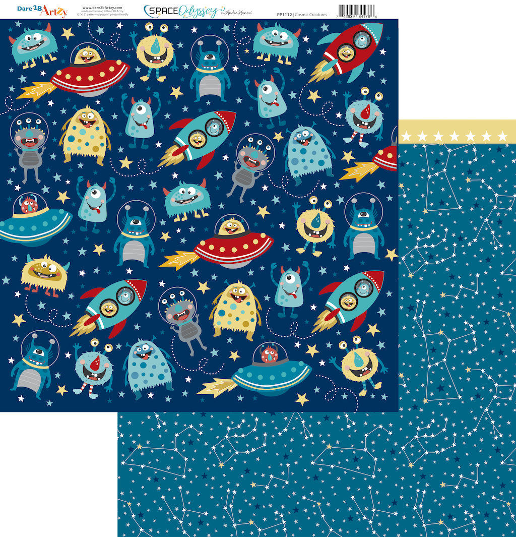 Cosmic Creatures Paper Pack (15 Sheets)