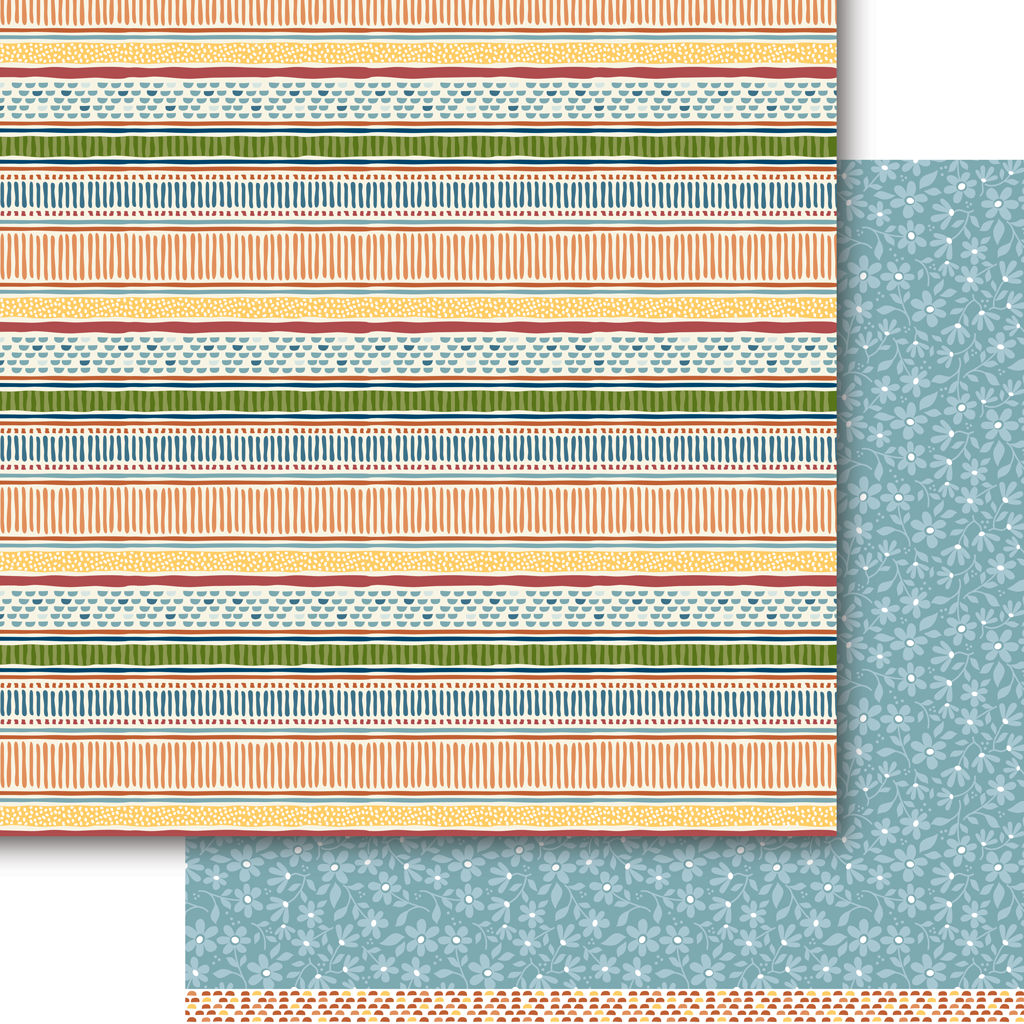 Boho Stripe Paper Pack (15 Sheets)