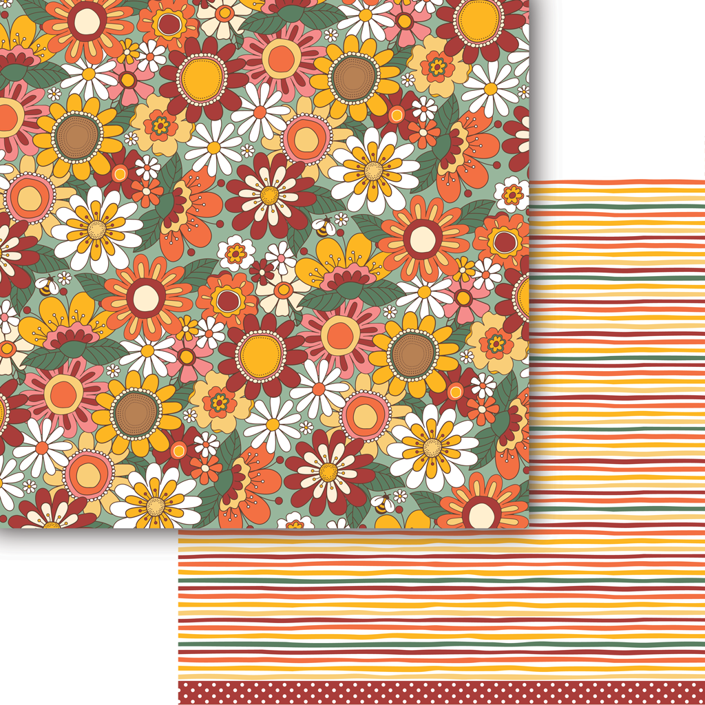 Groovy Blooms Paper Pack (15 Sheets)