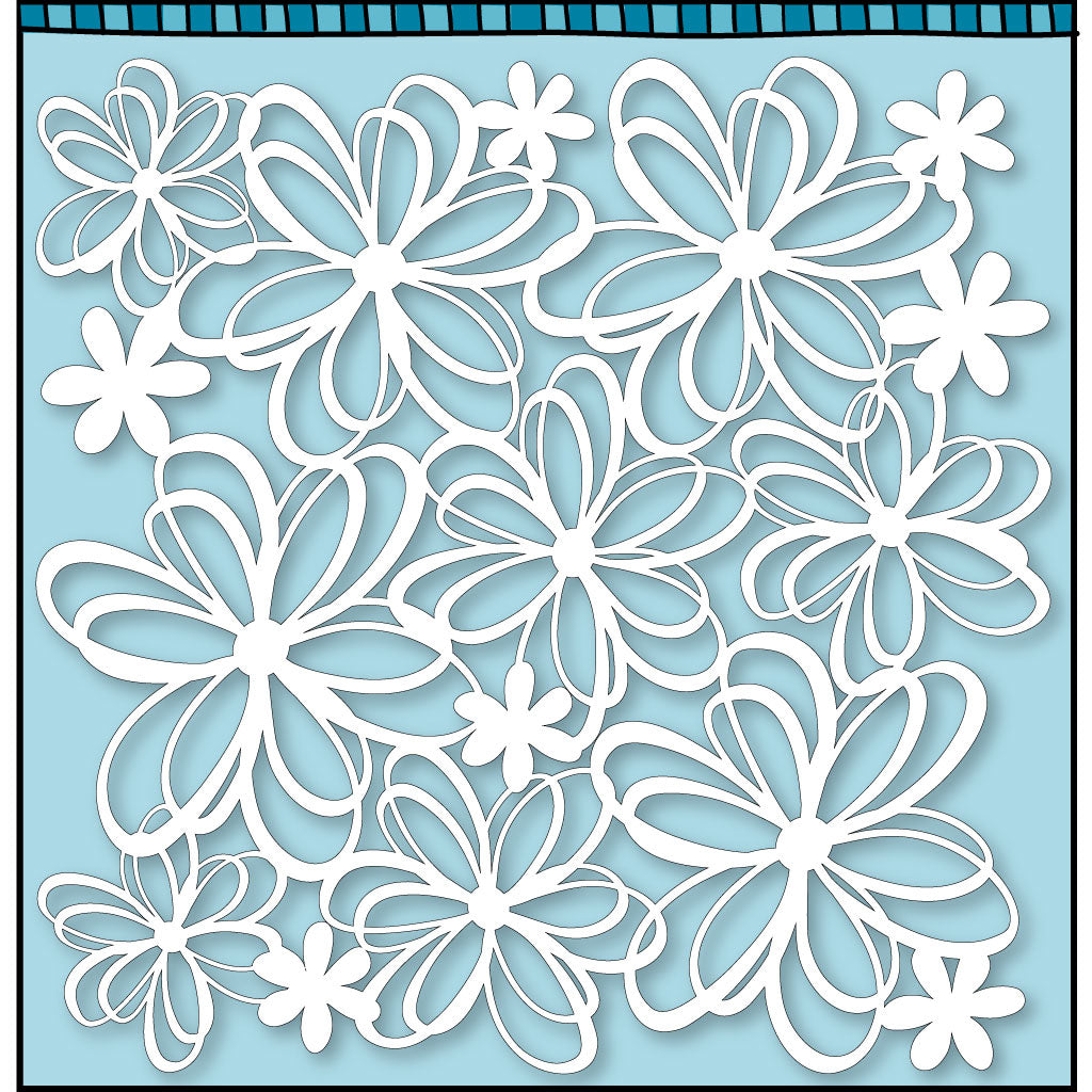 Wild Flower Stencil