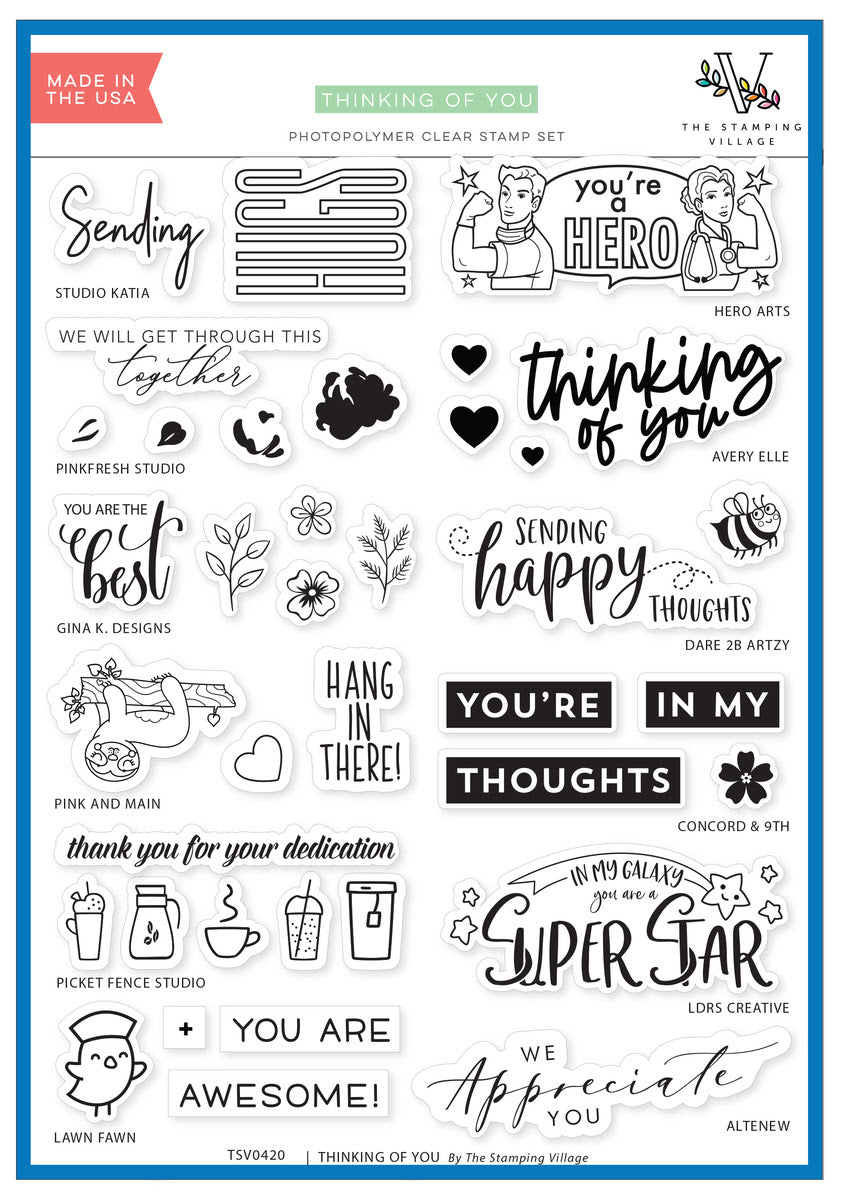 Stamping Village - 2020 Thinking of You Stamp Set