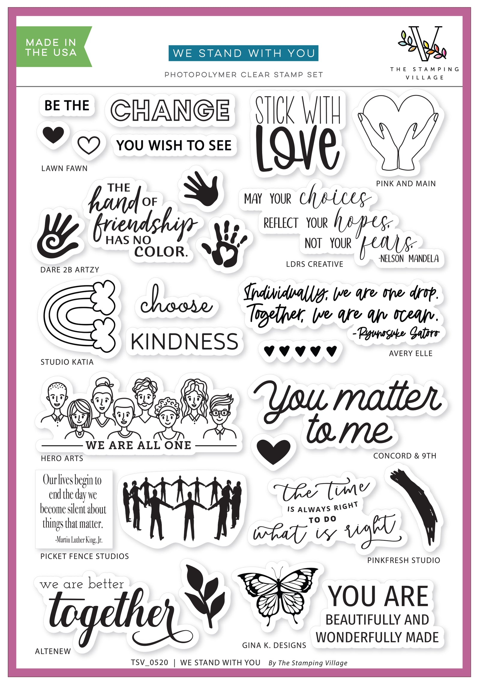 Stamping Village - 2020 We Stand With You Stamp Set