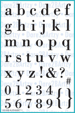Lowercase alphabet clear stamp set with each letter as an individual stamp by Dare 2B Artzy. 