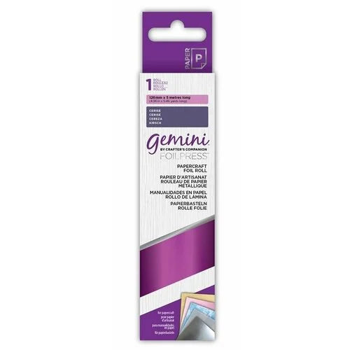 Dare 2B Artzy now offers GEMINI Cerise Heat Activated Foil- Single Foil   Heat-activated foil for use with the leading Hot Foil systems or other hot foil stamping products. This package contains one 4.96 in" X 16.38 ft. long.