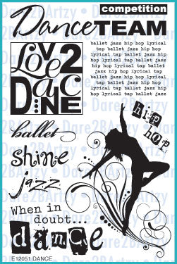 Includes 10 individual clear stamps. Great for scrapbooking and locker decorations, dance programs by Dare 2B Artzy. 