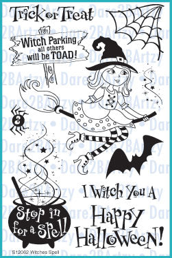 Great for Halloween cards and treat bags for your next Halloween party. Stamp up an adorable scrapbook page to capture all the memories by Dare 2B Artzy. 