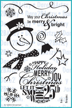 There are so many ways to spread Christmas cheer with this 13 individual clear stamp set by Dare 2B Artzy. Perfect for scrapbookers and cardmakers.